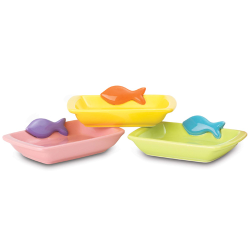 Petrageous Teeny Tiny Fish Dish 5.25" Assorted Color