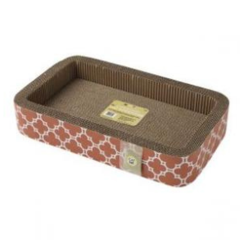 Petrageous Jerry's Corrugated Ginger Spice Clover Cat Scratcher Box