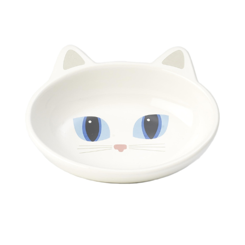 Petrageous Frisky Kitty White Oval Saucer 5.5''