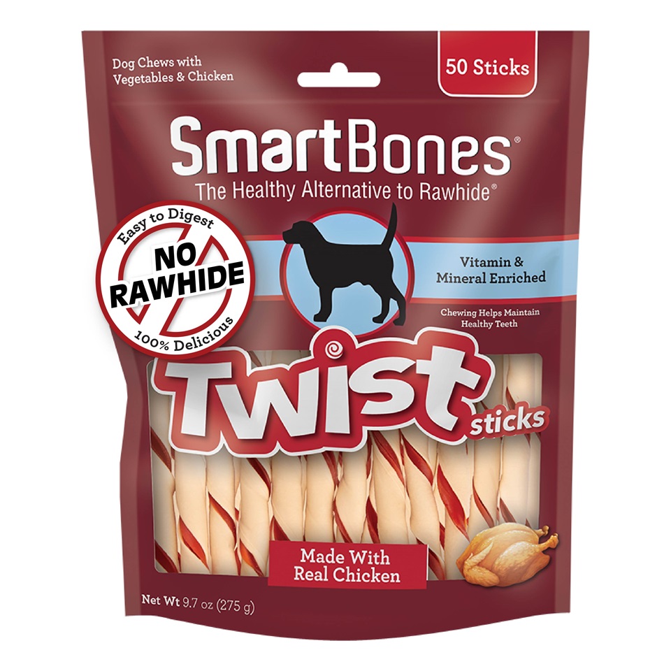 SmartBone Dog Chews Twist Sticks Chicken 50 CT