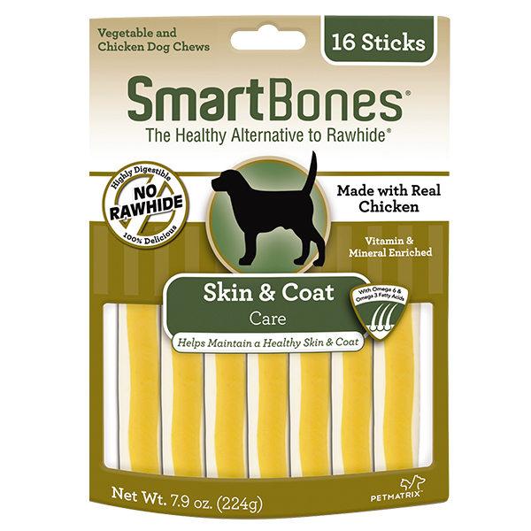 SmartBones Dog Chews Skin & Coat Sticks 16 Pack