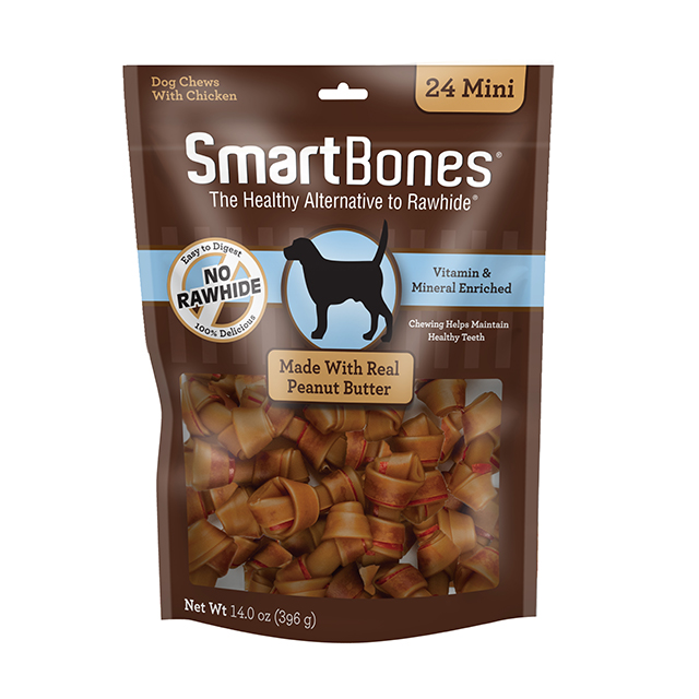 SmartBones Dog Chews Vegetable & Chicken w/ Peanut Butter Mini 16 Pack