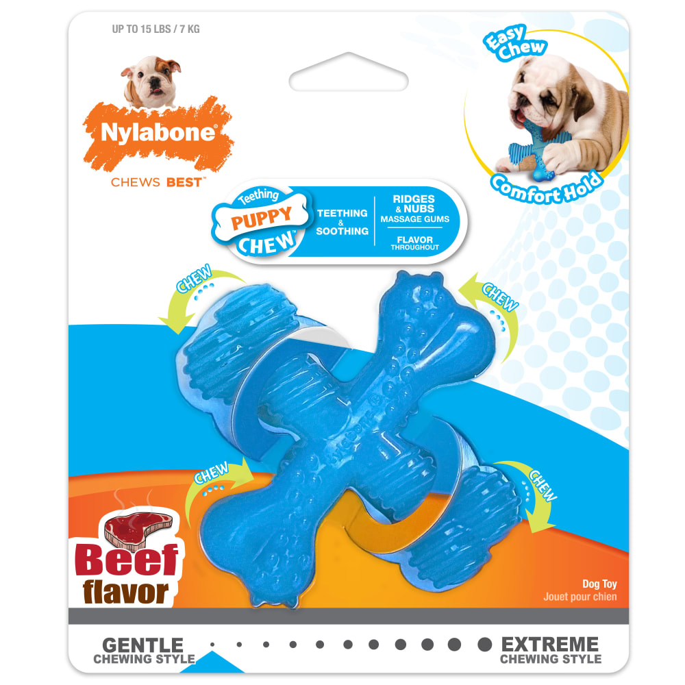 Nylabone Dura Chew Puppy X-Bone Beef