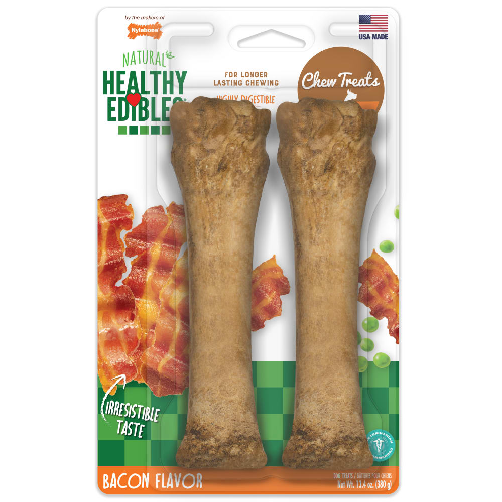 Nylabone Healthy Edibles Chew Dog Bone Bacon Souper