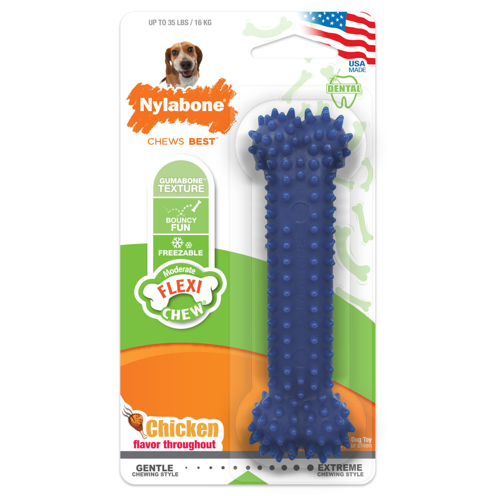 Nylabone Dental Chew Dog Toy Bone Wolf