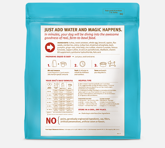 Sojos Complete Dog Dehydrated Turkey 7#