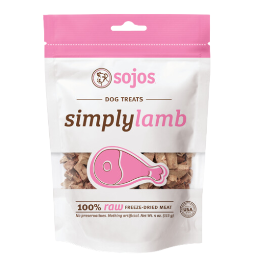 Sojos Simply Lamb Freeze-Dried Dog Treats 4oz