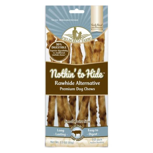 Fieldcrest Farms Nothin To Hide Small Beef Twist Sticks 10 Pack