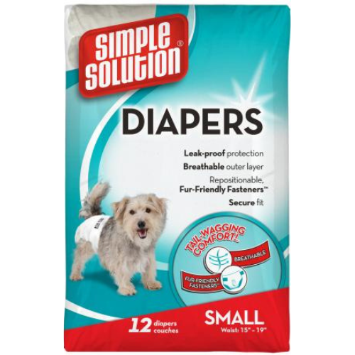 Simple Solution Dog Disposable Diaper Small 12 Pack