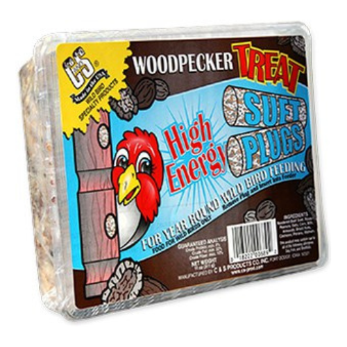 C&S Suet Plug Woodpecker Treat 4 Pack 11oz