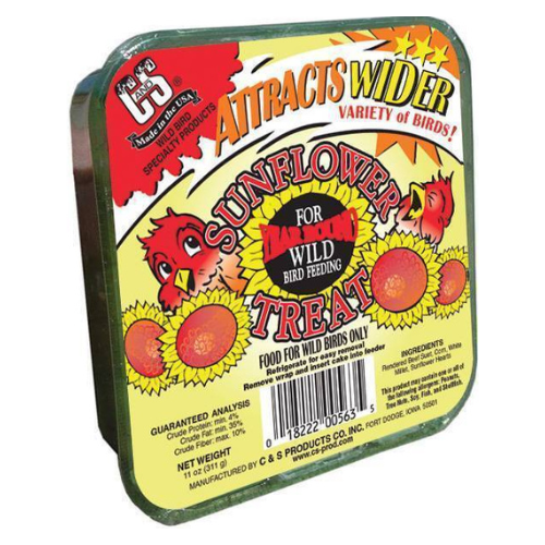 C&S Sunflower Treat Suet Cake 11oz