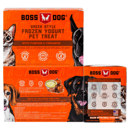 Boss Dog Yogurt Pumpkin & Cinnamon 14oz cup