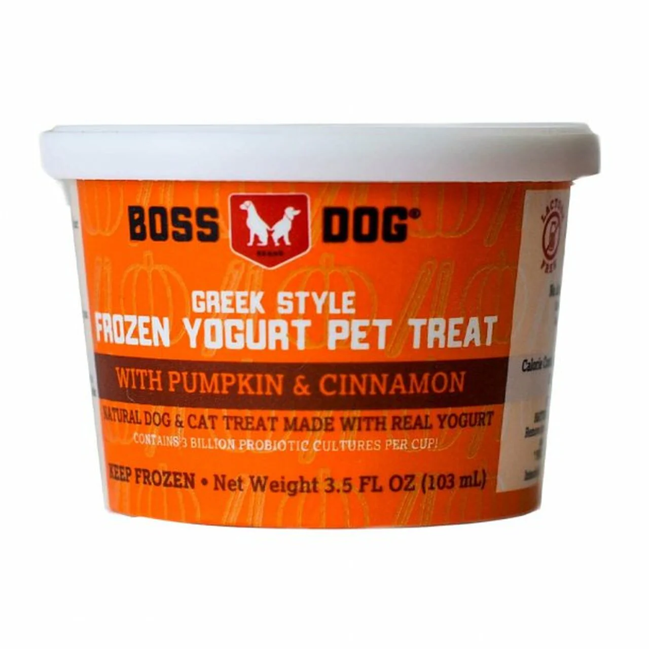 Boss Dog Yogurt Pumpkin & Cinnamon 3.5oz cup