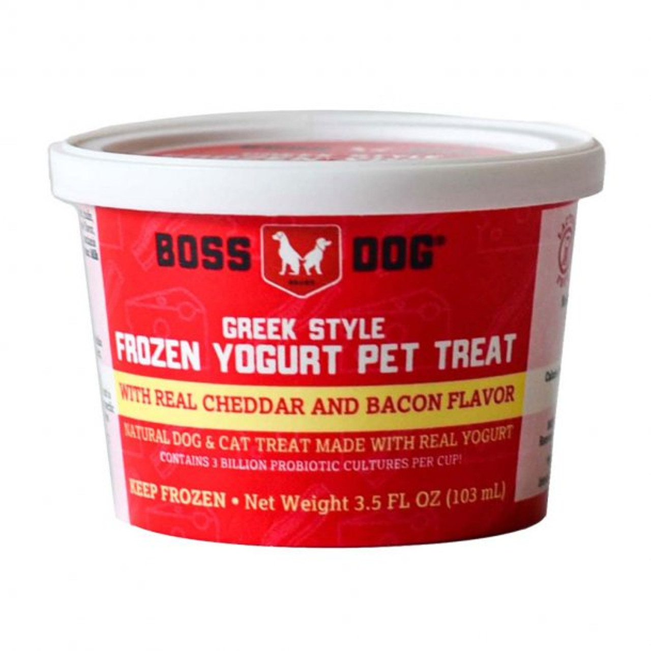 Boss Dog Yogurt Bacon & Cheese 3.5oz cup