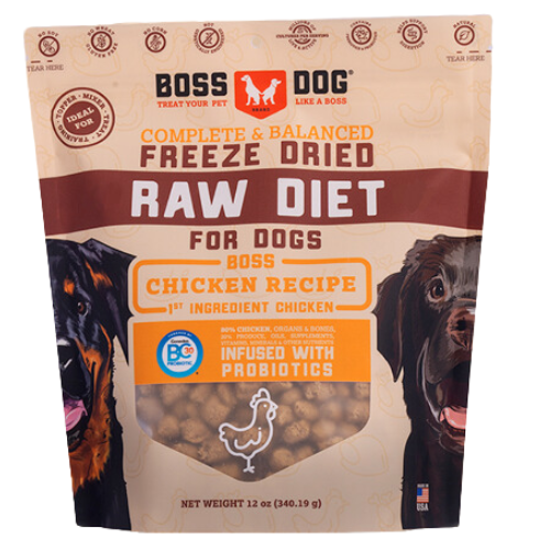 Boss Dog Freeze-Dried Raw Diet Chicken 12oz