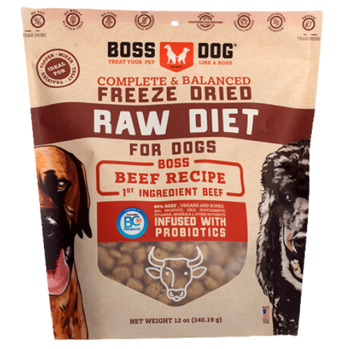 Boss Dog Freeze-Dried Raw Diet Beef 12oz