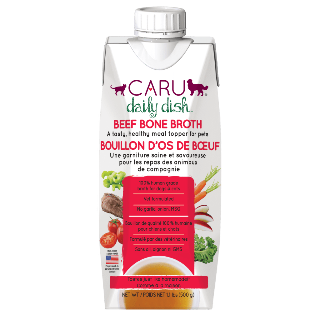 Caru Daily Dish Beef Broth Meal Topper For Dogs And Cats 17.6oz