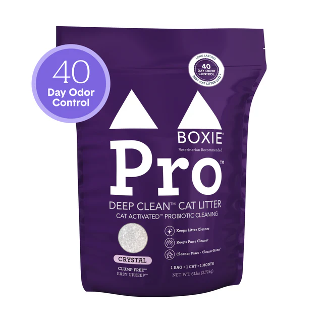 Boxiecat Pro Scent Free Probiotic Crystal Non Clumping Cat Litter 6#