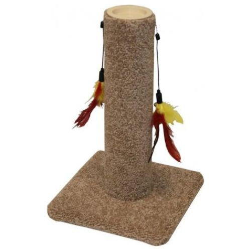 North American Pet Products Cat Scratch Post with Feather 17.5''