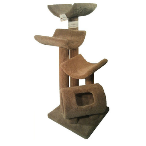 Cat Tree 4 Perches with Tunnel and Rope 24 x 24'' base, 66'' tall