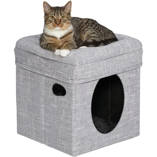 Midwest Homes For Pets Curious Cat Cottage Silver Mesh