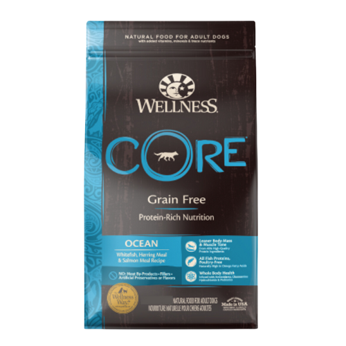 Wellness CORE Dog Grain Free Whitefish Herring & Salmon Recipe 22#