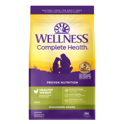 Wellness Complete Health Dog Healthy Weight Chicken & Pea 24#