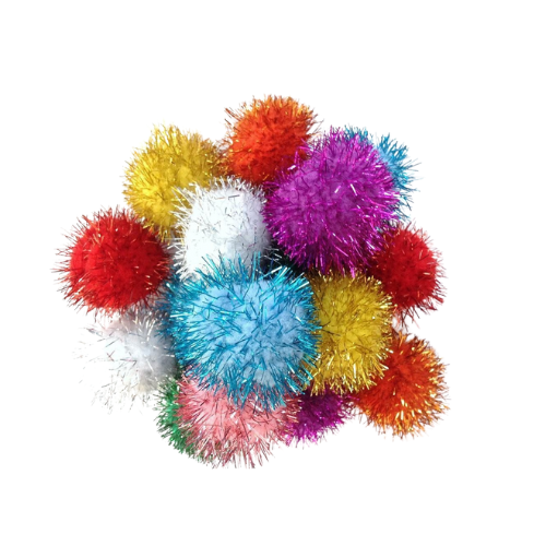 Pacon Cat Toy Glitter Poms 1.5''