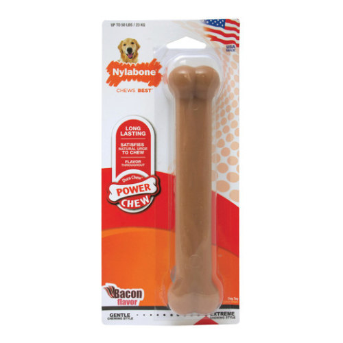 Nylabone Dura Chew Dog Toy Bone Bacon Giant