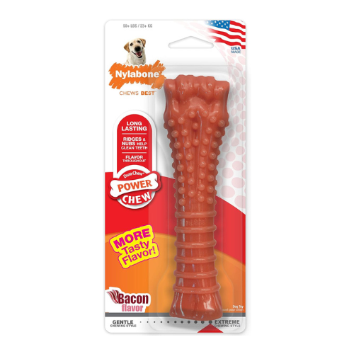 Nylabone Dura Chew Dog Toy Bone Bacon Souper