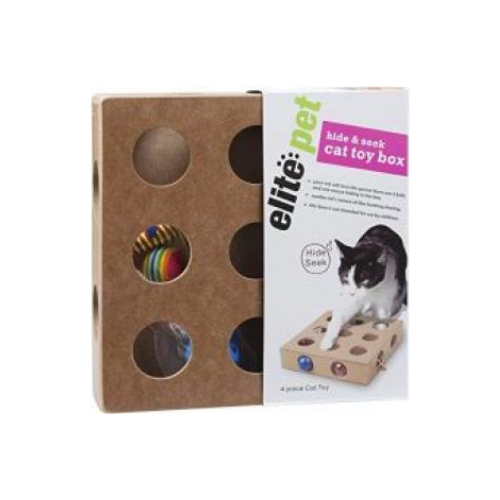 Hide And Seek Cat Toy Box Interactive