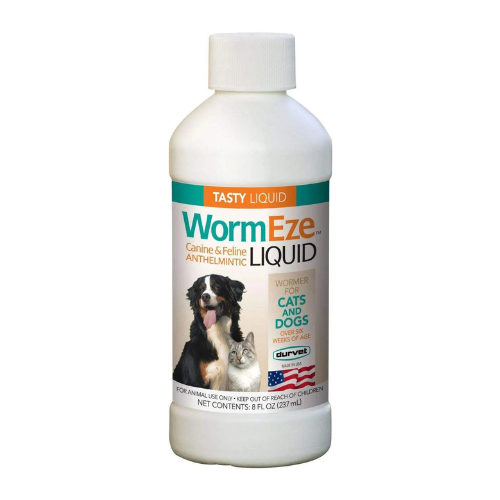 Wormeze Wormer Liquid for Cats & Dogs 8oz