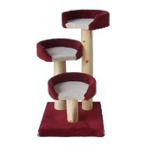 Cat Tree 3 Beds with 24" Rope Post: Base 24"X24" Height 42"