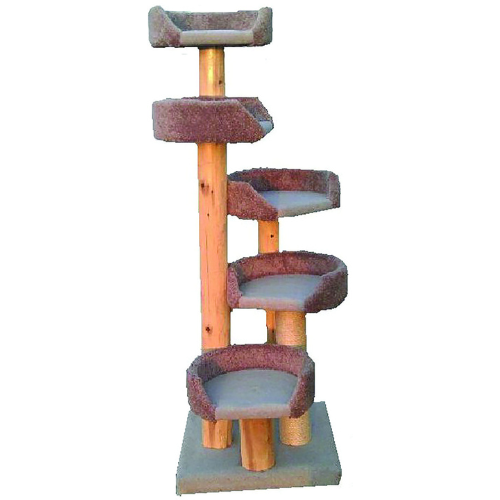 5-16" Round Bed 36" Rope Log Cat Tree