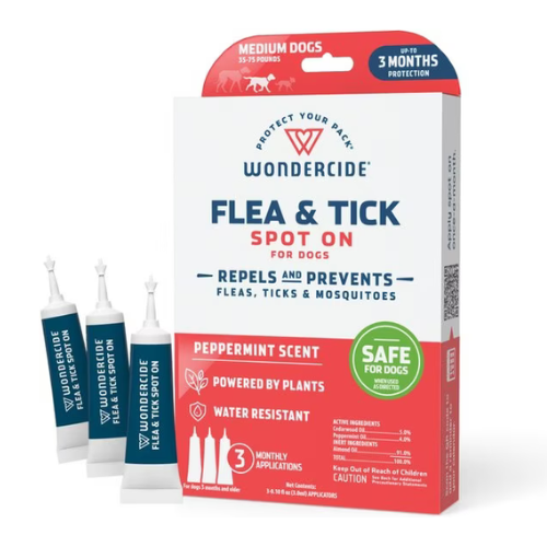 Wondercide Flea & Tick Peppermint Spot On Treatment Dog 35-75#