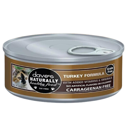 Dave's Naturally Healthy Cat Grain Free Turkey 5.5oz Can