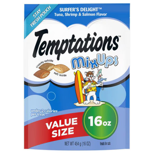 Temptations Cat Treats Mix Ups Surfers Delight Value Tub 16oz