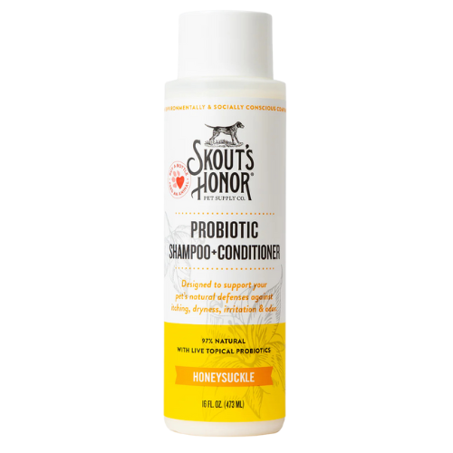 Skouts Honor Probiotic Pet Shampoo & Conditioner Honeysuckle 16oz