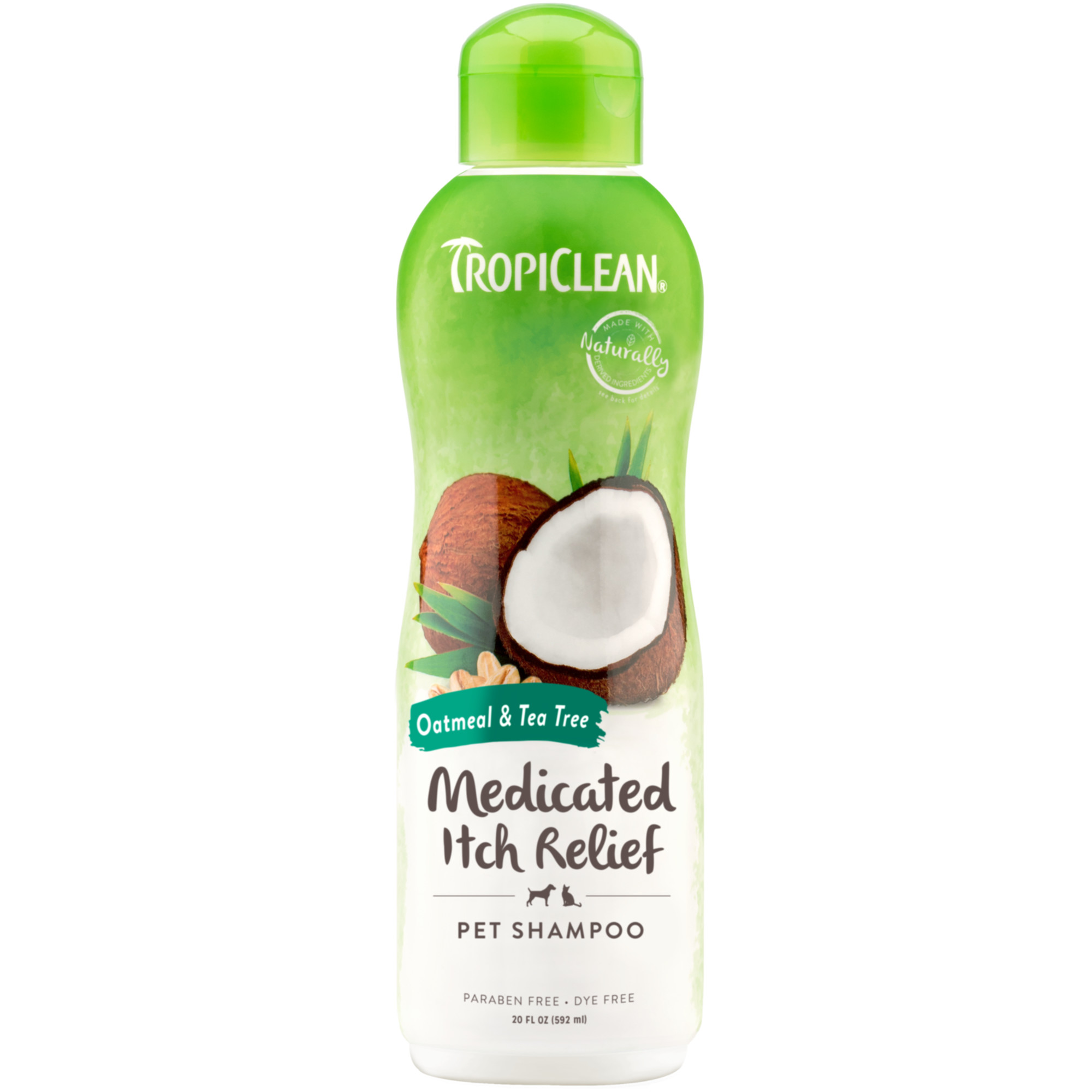 Tropiclean Medicated Itch Relief Pet Shampoo Oatmeal & Tea Tree 20oz