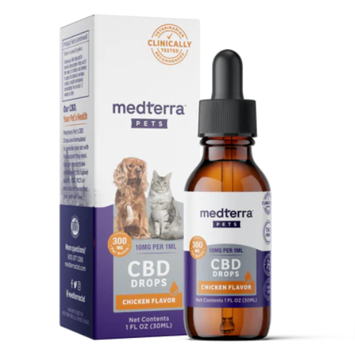 Medterra Pet Hemp Oil Tincture 300mg Chicken Flavored 1oz