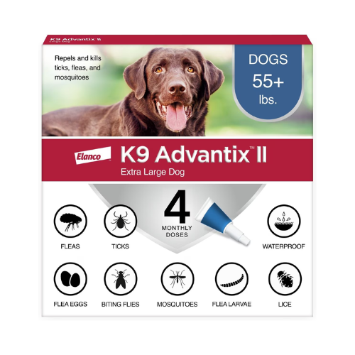 K9 Advantix II Topical Extra Large Dog 55#+ Flea & Tick Treatment 4CT