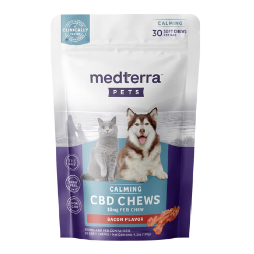 Medterra Pet Hemp Calming Chews Bacon 10mg Per Chew 30 Count