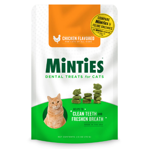 VetIQ Minties Dental Cat Treats Chicken Flavor 2.5oz