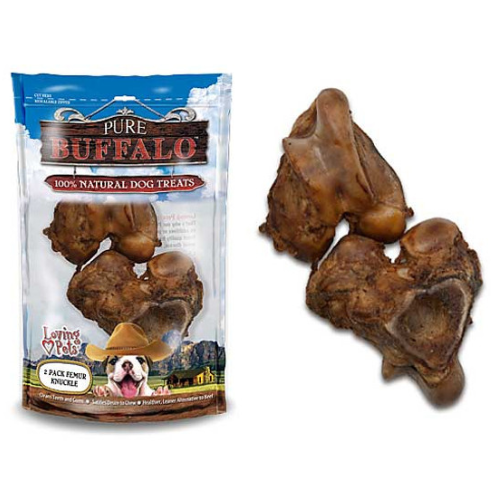 Loving Pet Pure Buffalo Meaty Femur Knuckle 2 Pack