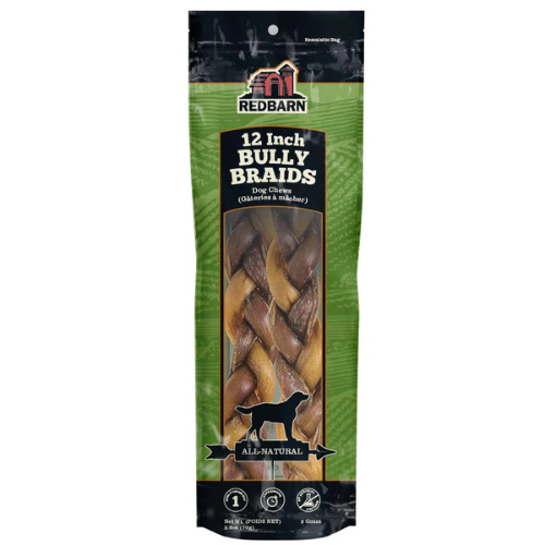Redbarn Braided Bully Stick 12" 2pk
