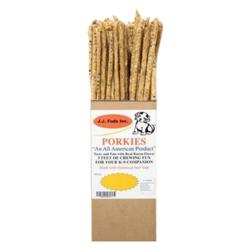 J.J. Fuds Dog Treats All Natural Joy Stick Porkies 36''