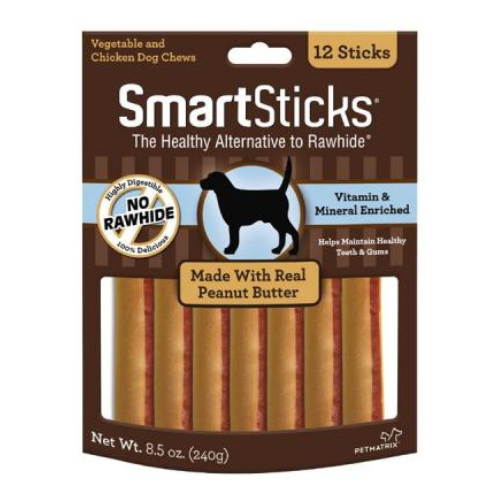 SmartSticks Dog Chews Peanut Butter 12 Pack