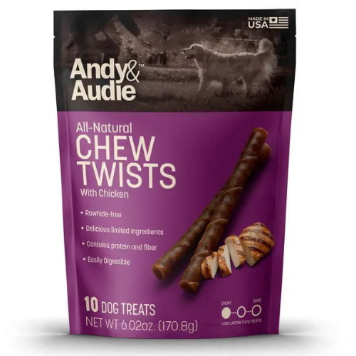 Andy & Audie Alternative Dog Chew Chicken Twists 6.02oz