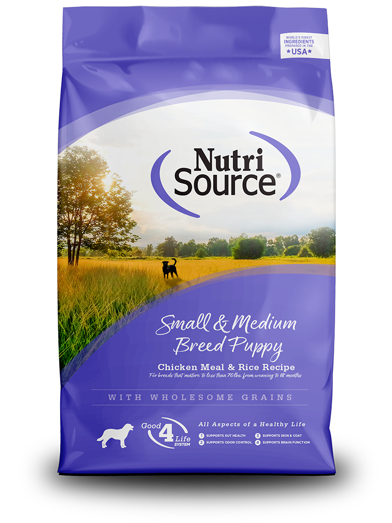 NutriSource Small & Medium Breed Puppy Chicken & Rice 12#