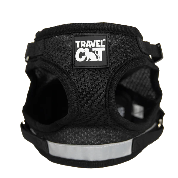 TRAVEL CAT HARNESS BLACK MD